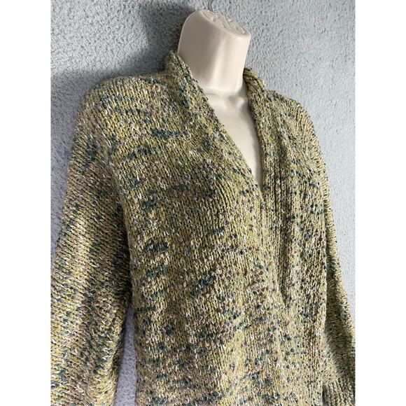 J. Jill Open Front Chunky Knit Cardigan Multicolor Speckled‎ Sweater Women's XS - Picture 2 of 12